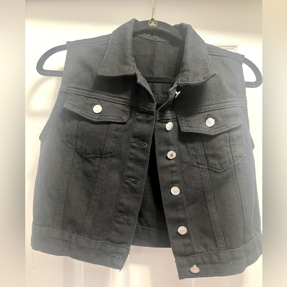 Black Denim Vest